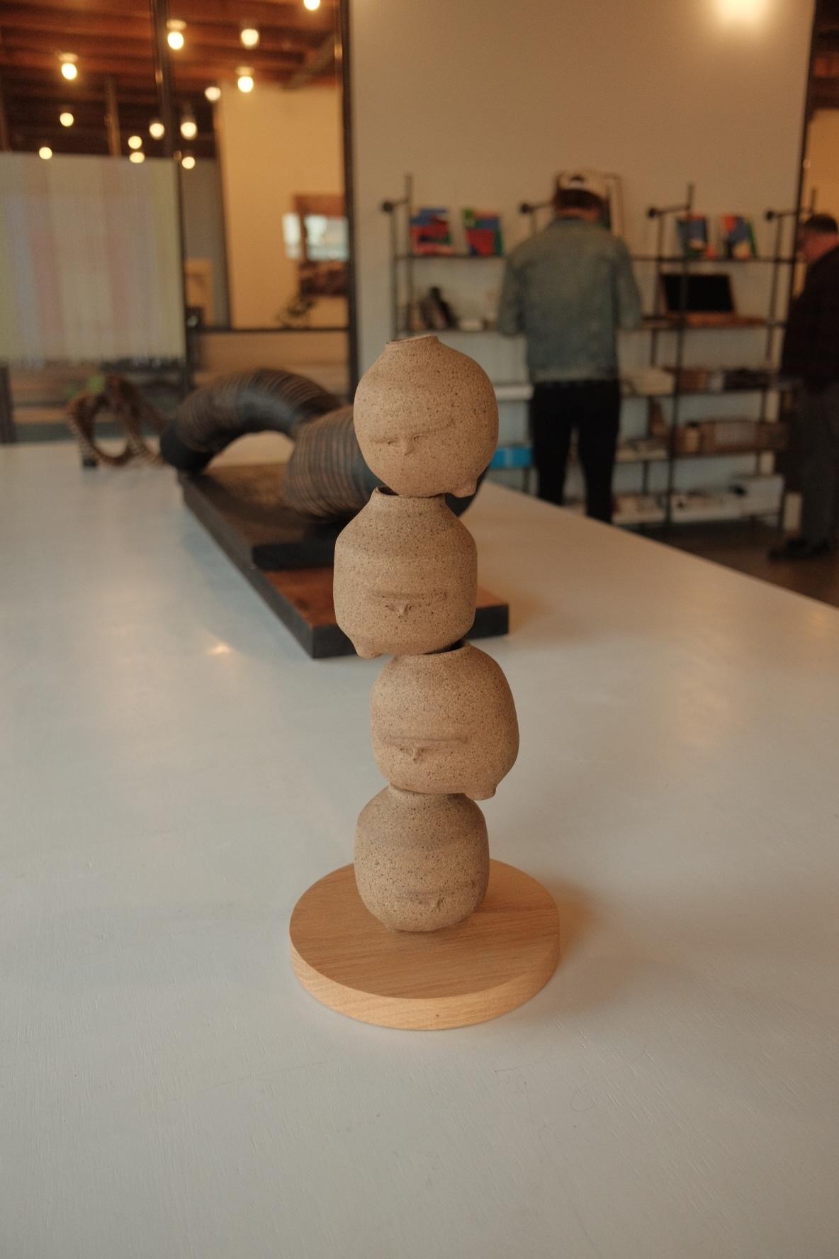 Ceramic sculpture at Oolong Gallery